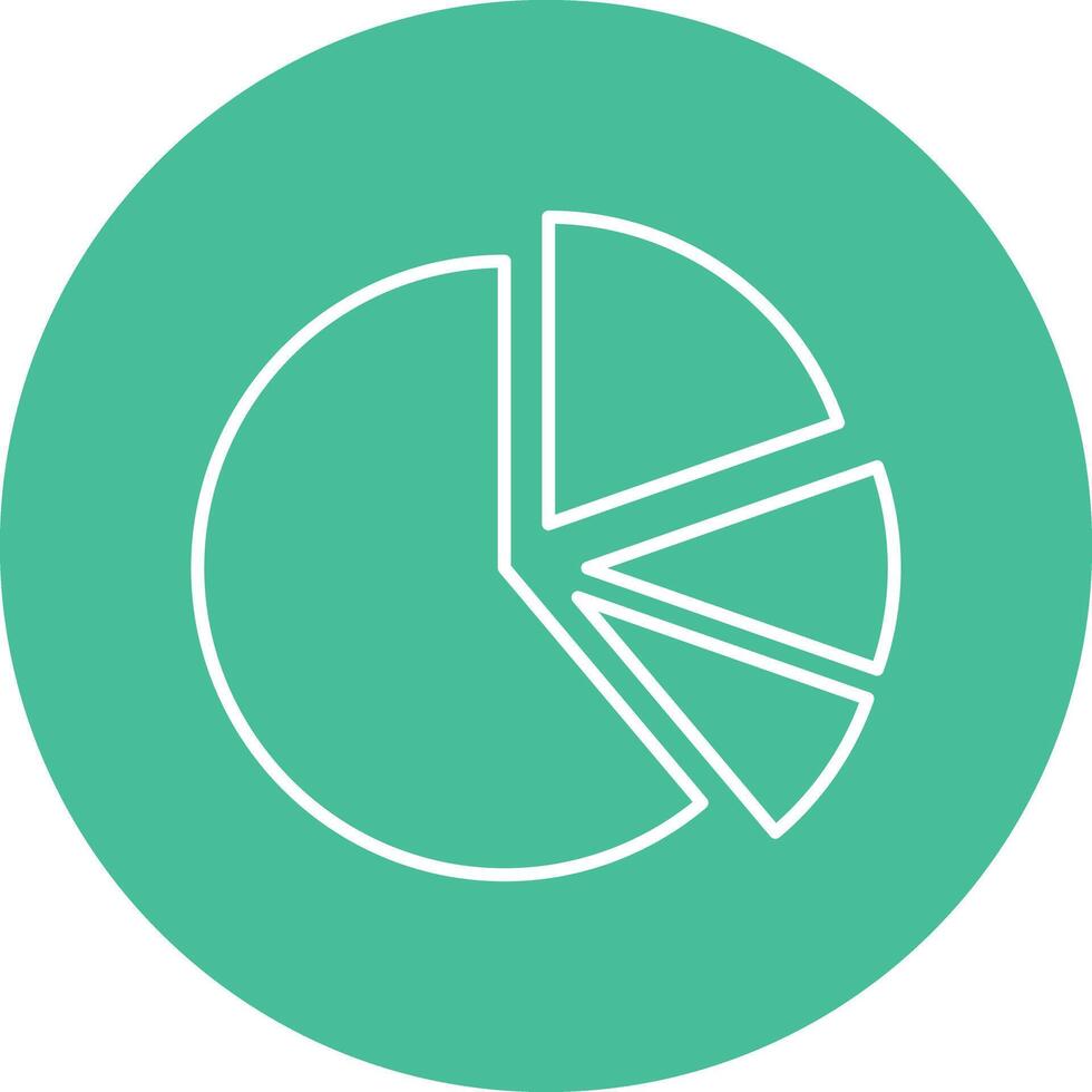 Pie Chart Line Circle Icon Design vector