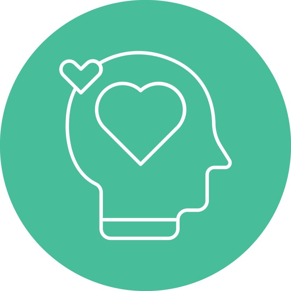 Wellbeing Line Circle Icon Design vector