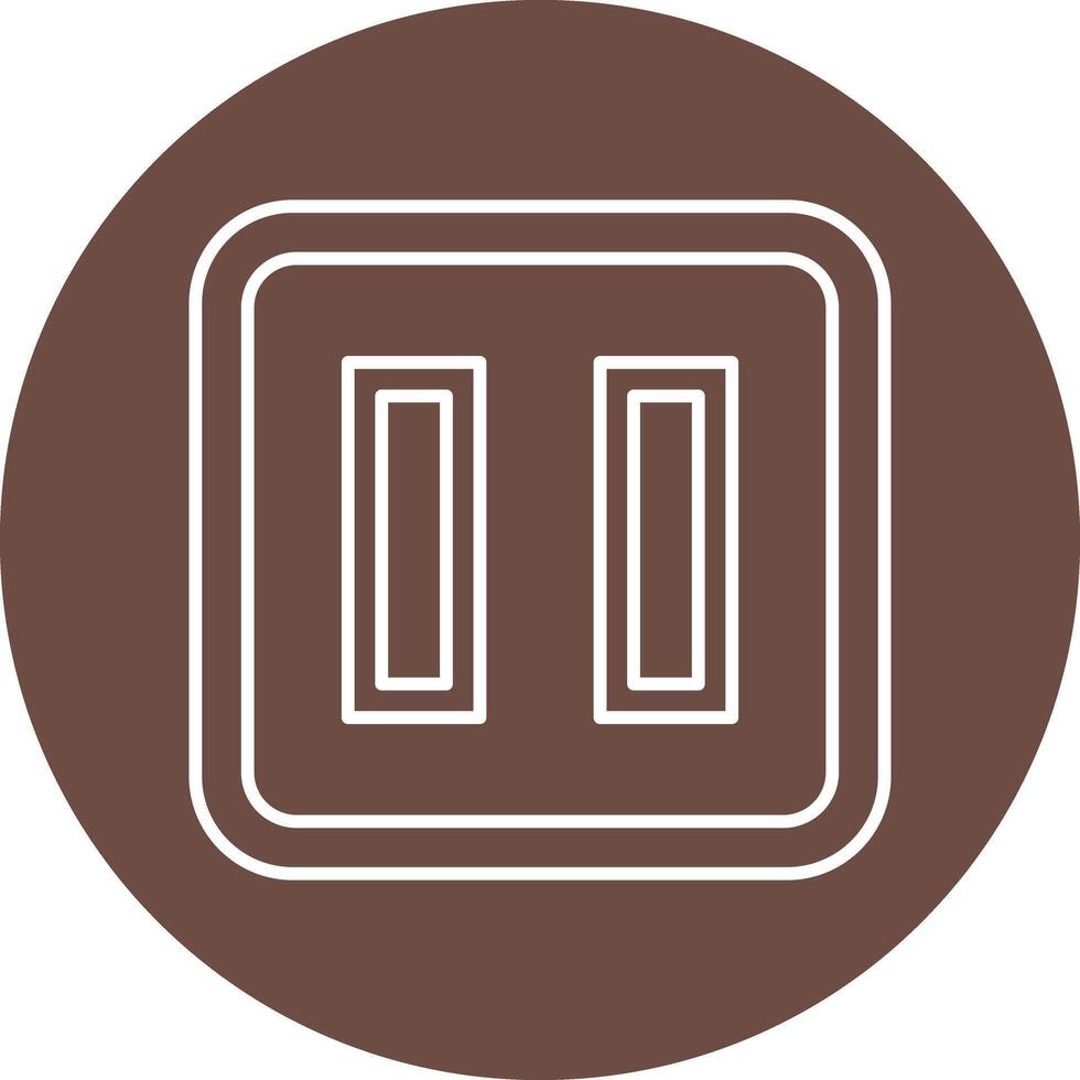 Pause Line Circle Icon Design vector
