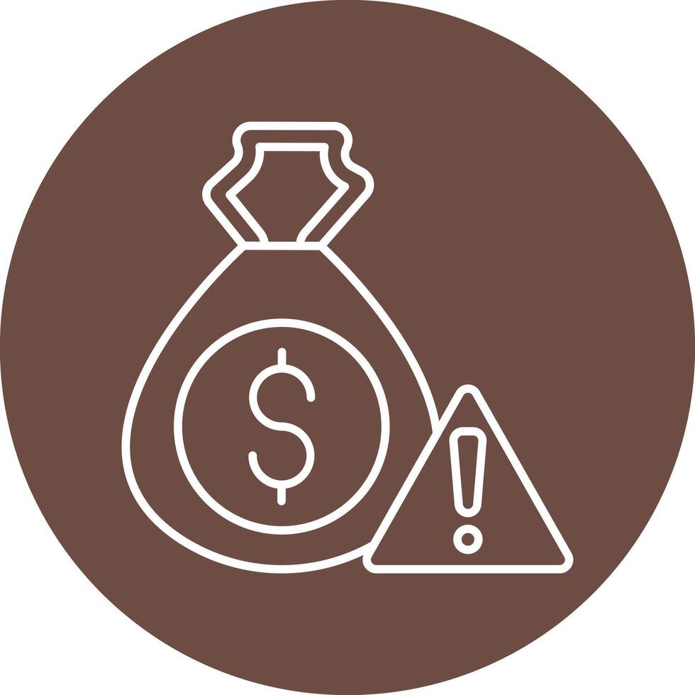 Bribe Line Circle Icon Design vector