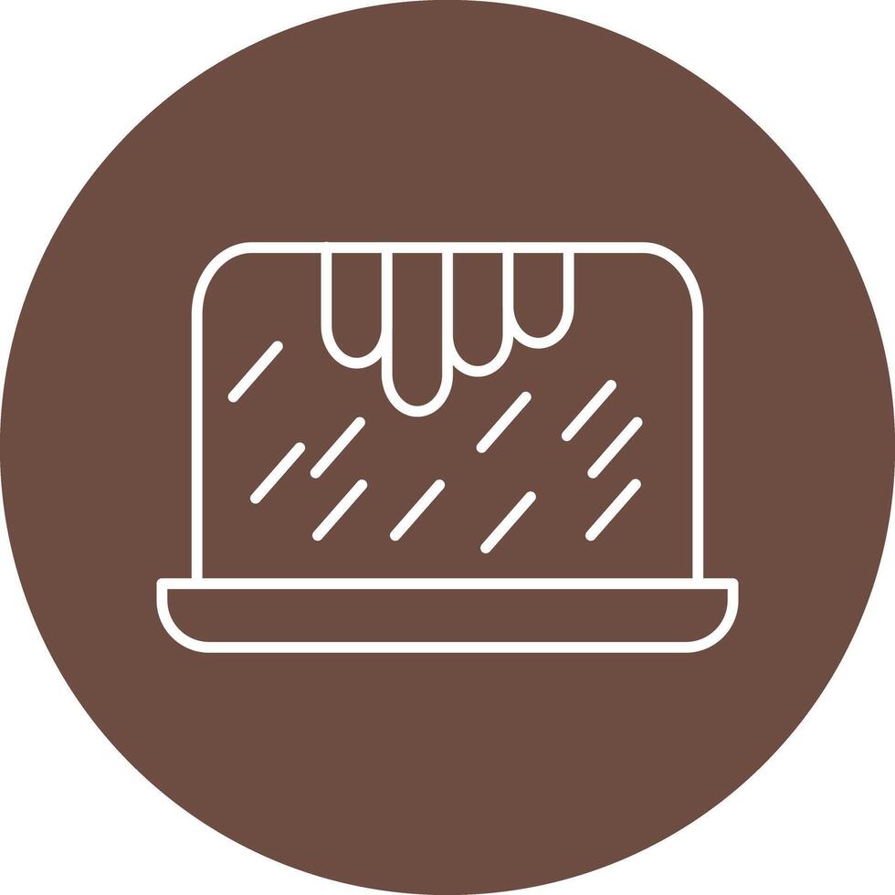 Butter Line Circle Icon Design vector