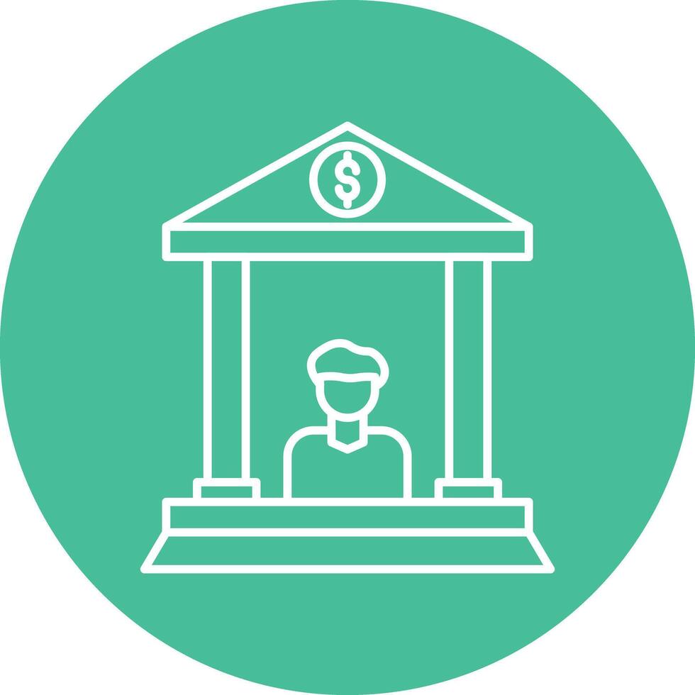 Personal Banking Line Icon vector
