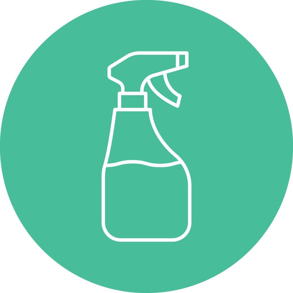 Spray Bottle Line Circle Icon Design vector