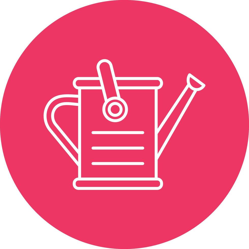 Watering Can Line Circle Icon Design vector