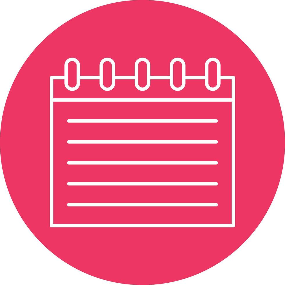 Notepad Line Icon vector