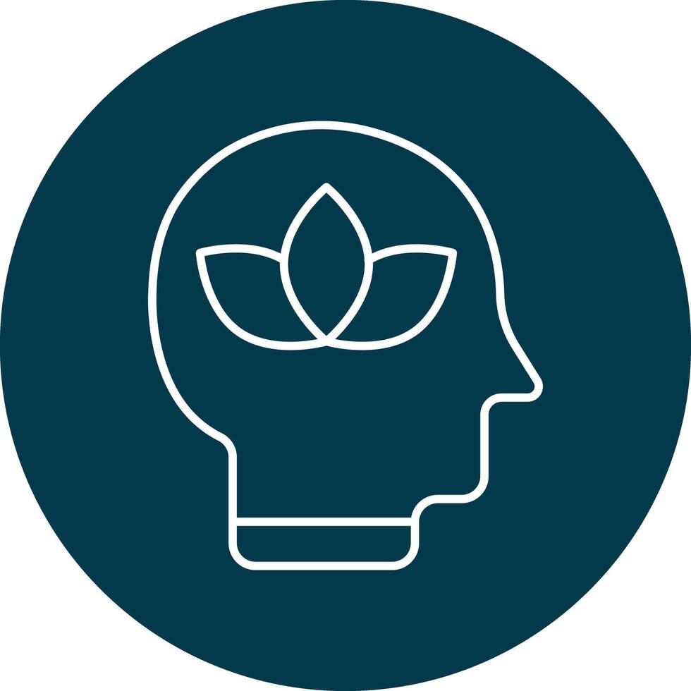 Calm Line Circle Icon Design vector