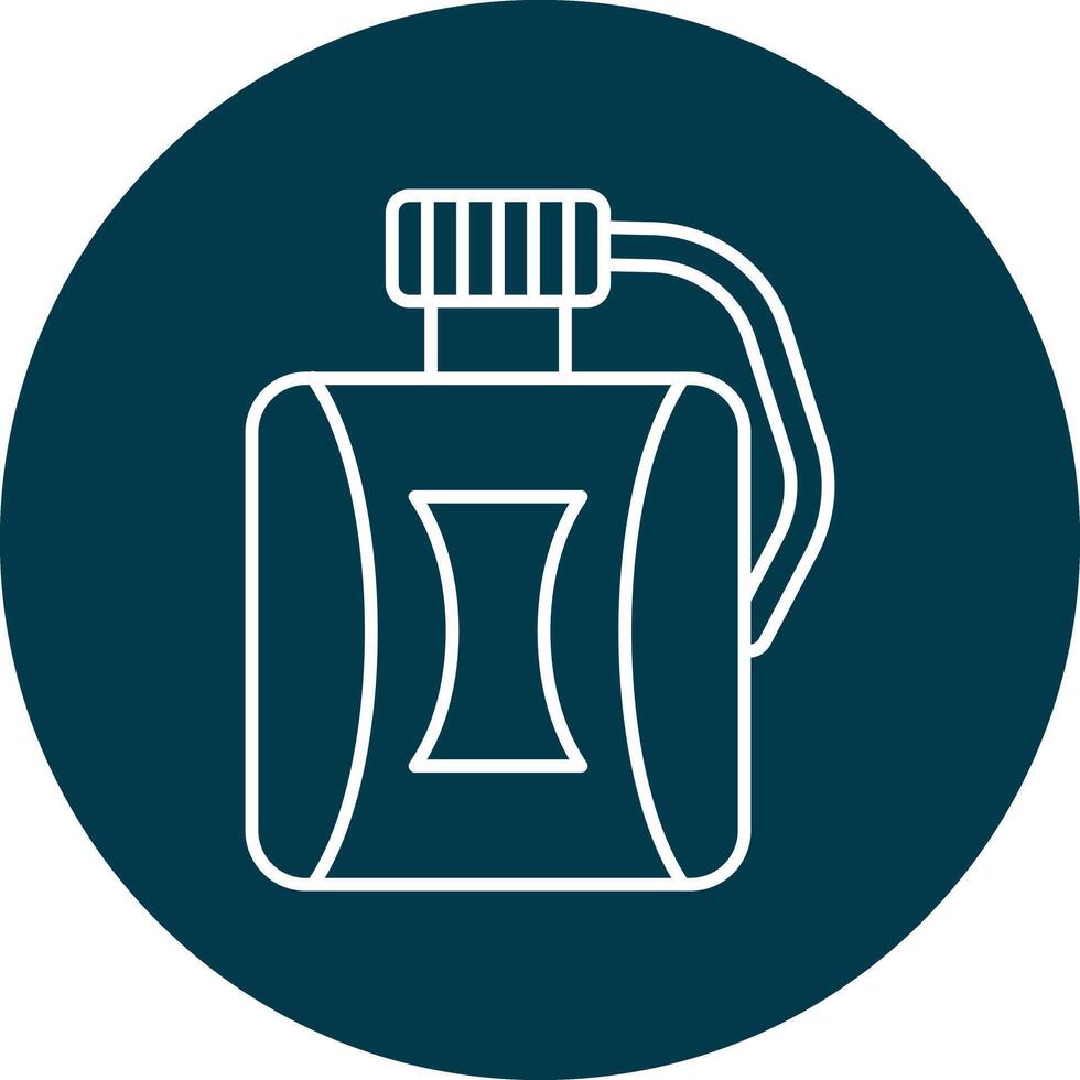 Canteen Line Circle Icon Design vector