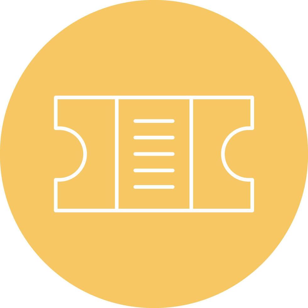 Validating Ticket Line Circle Icon Design vector