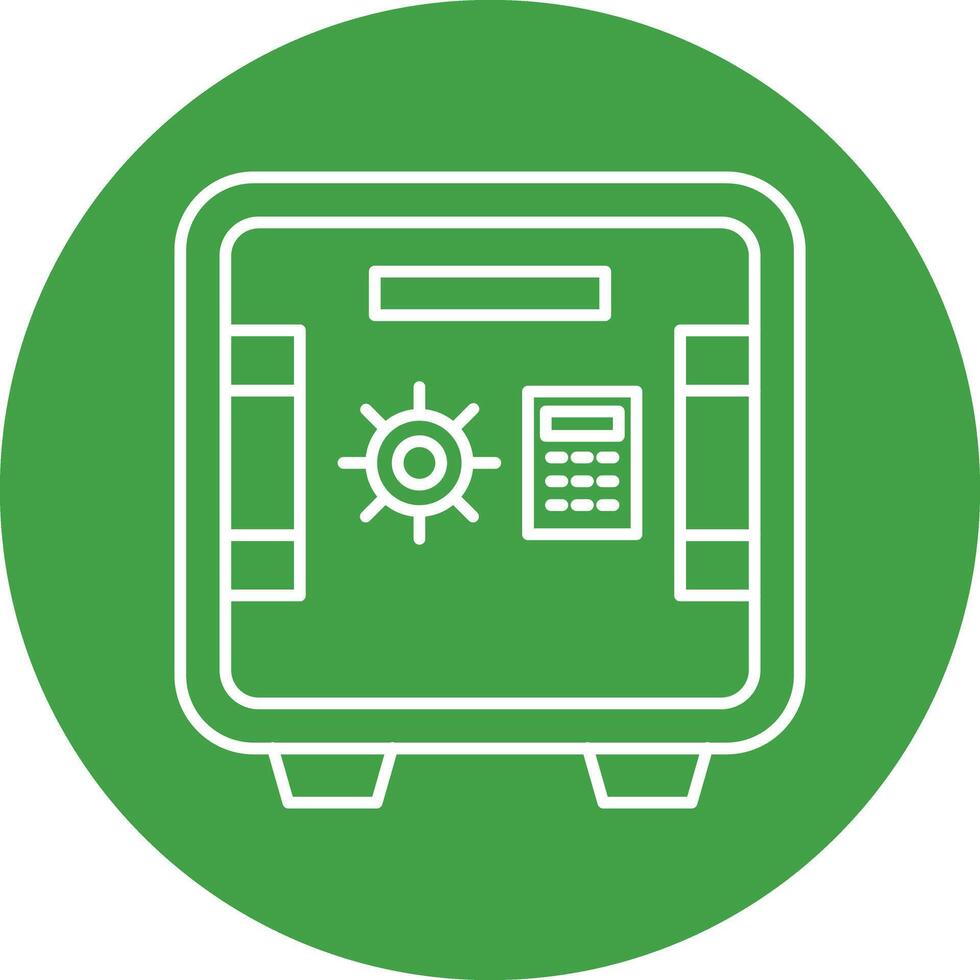 Safe Box Line Icon vector