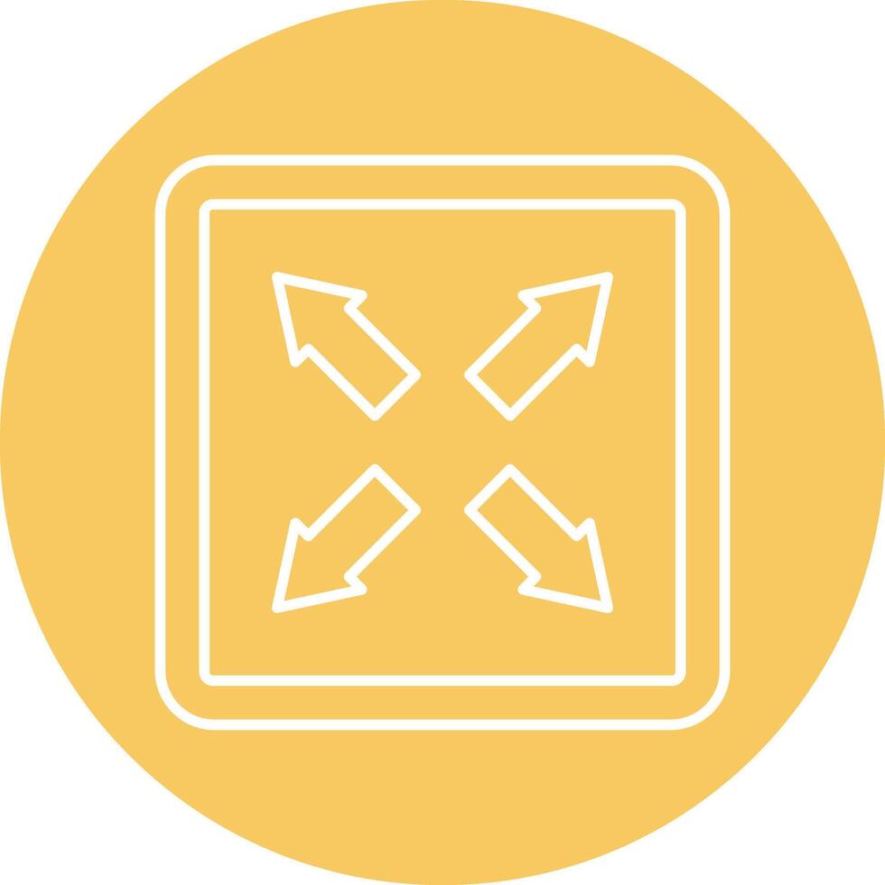 Expand Line Circle Icon Design vector