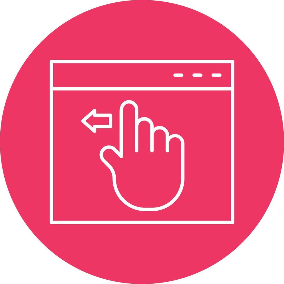 Swipe Line Circle Icon Design vector
