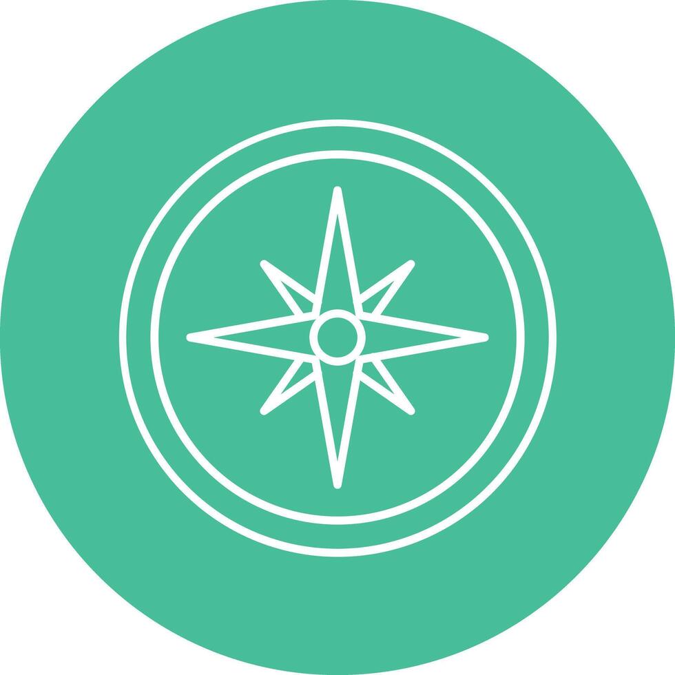 Compass Line Circle Icon Design vector
