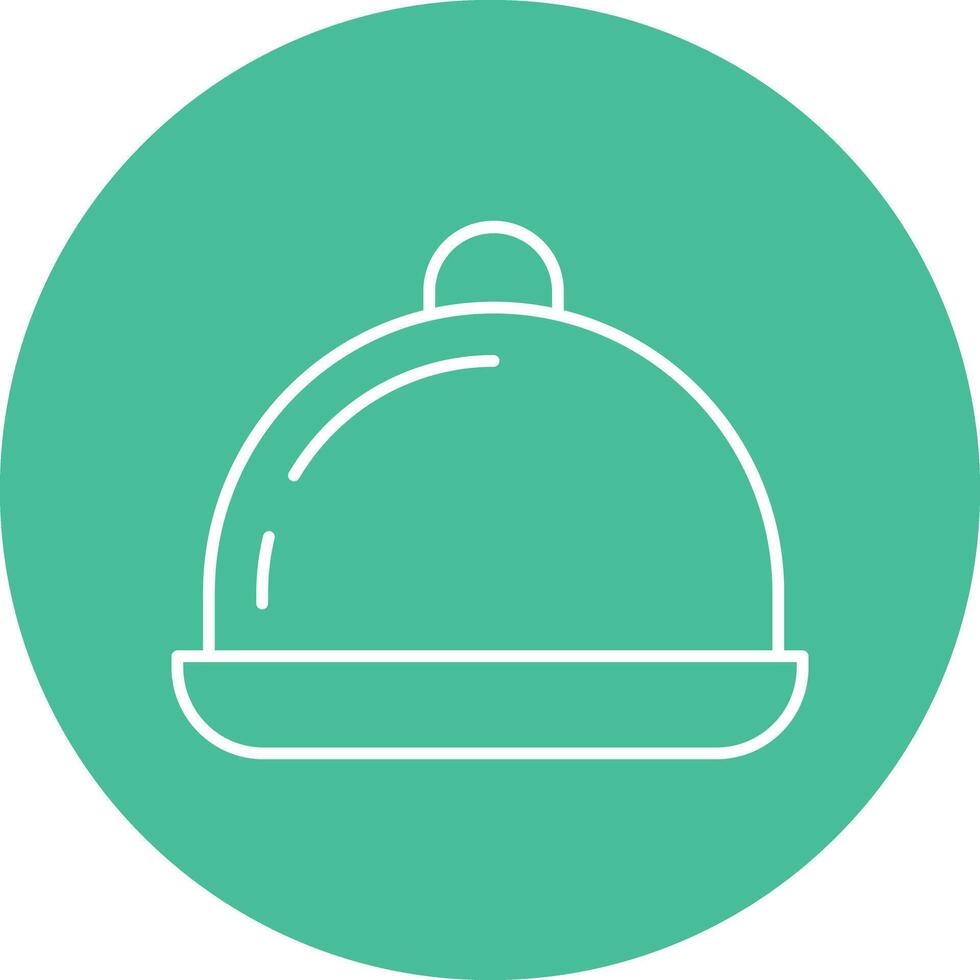 Food Tray Line Circle Icon Design vector
