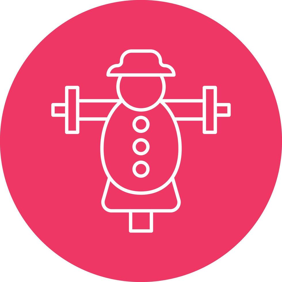 Scarecrow Line Circle Icon Design vector
