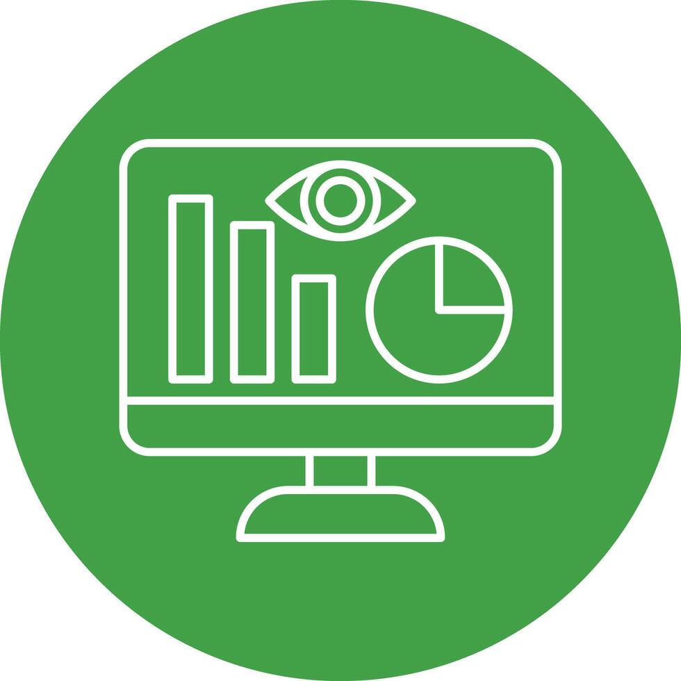 Monitoring Line Circle Icon Design For Personal And Commercial Use. vector