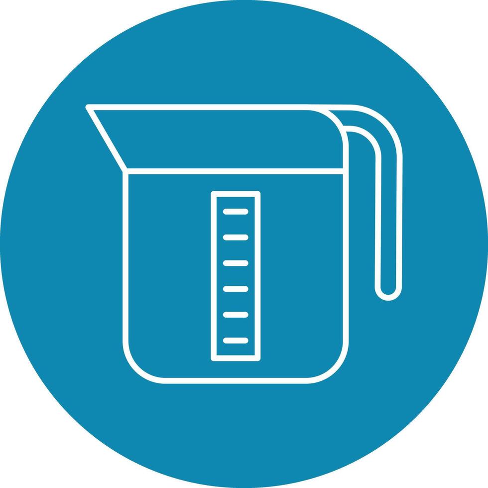 Measuring Cup Line Circle Icon Design vector