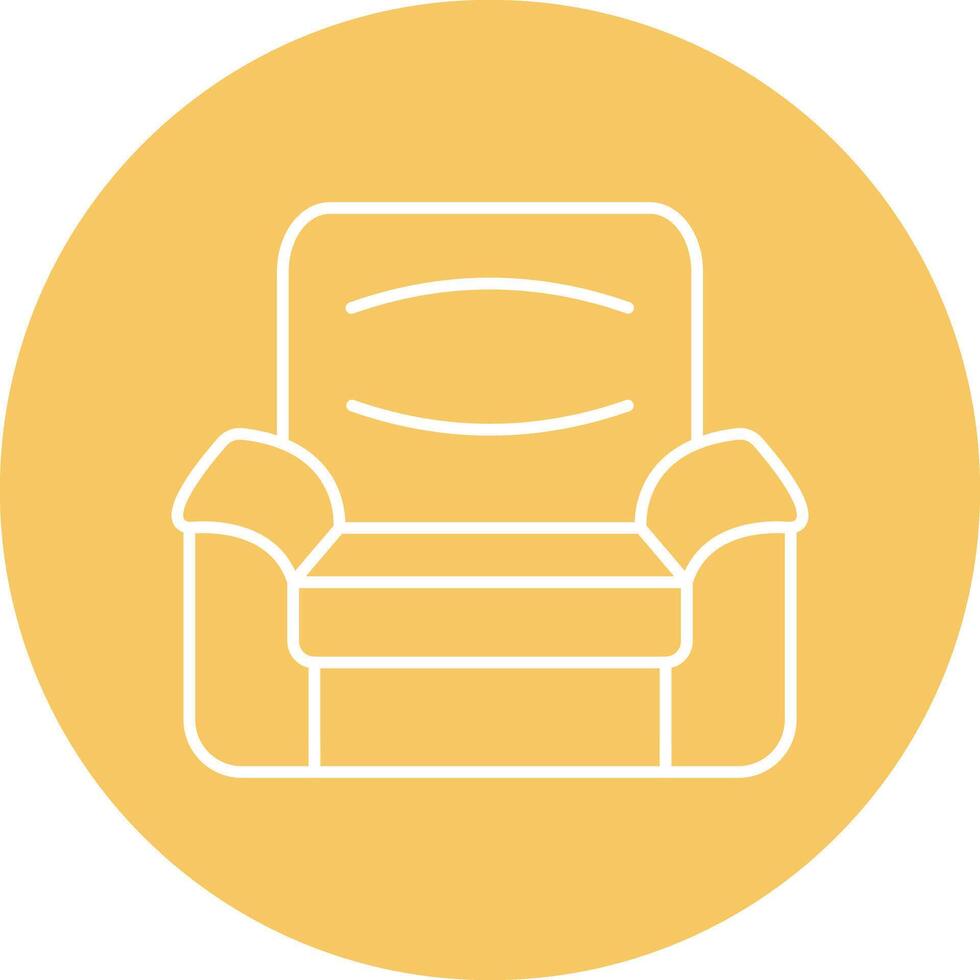Chair Line Circle Icon Design vector