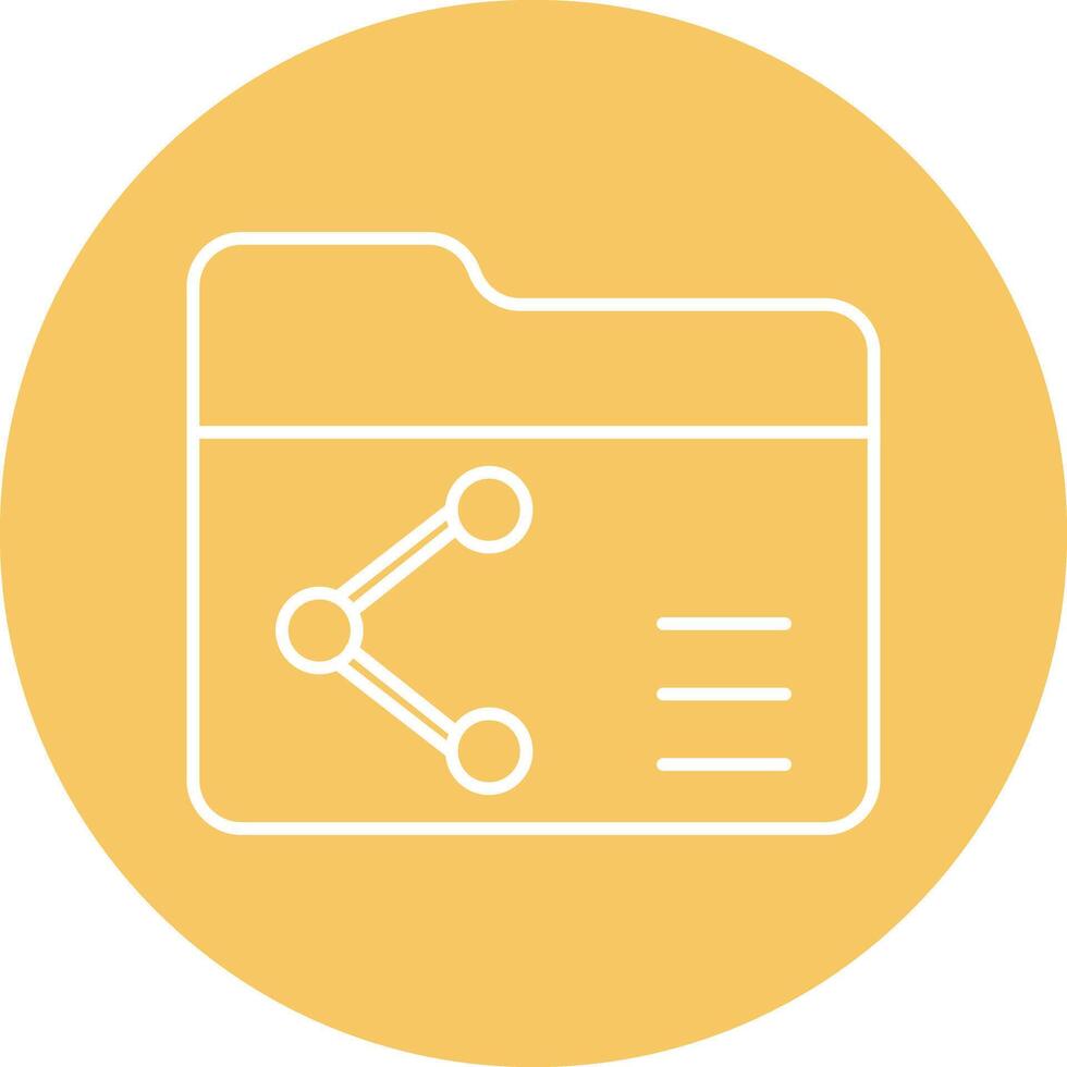 File Sharing Line Circle Icon Design vector