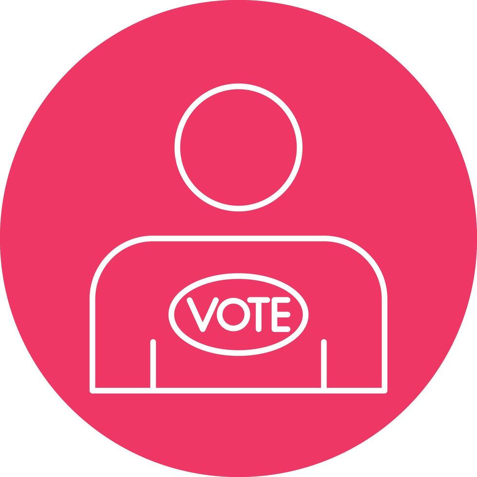 Voting Line Circle Icon Design vector