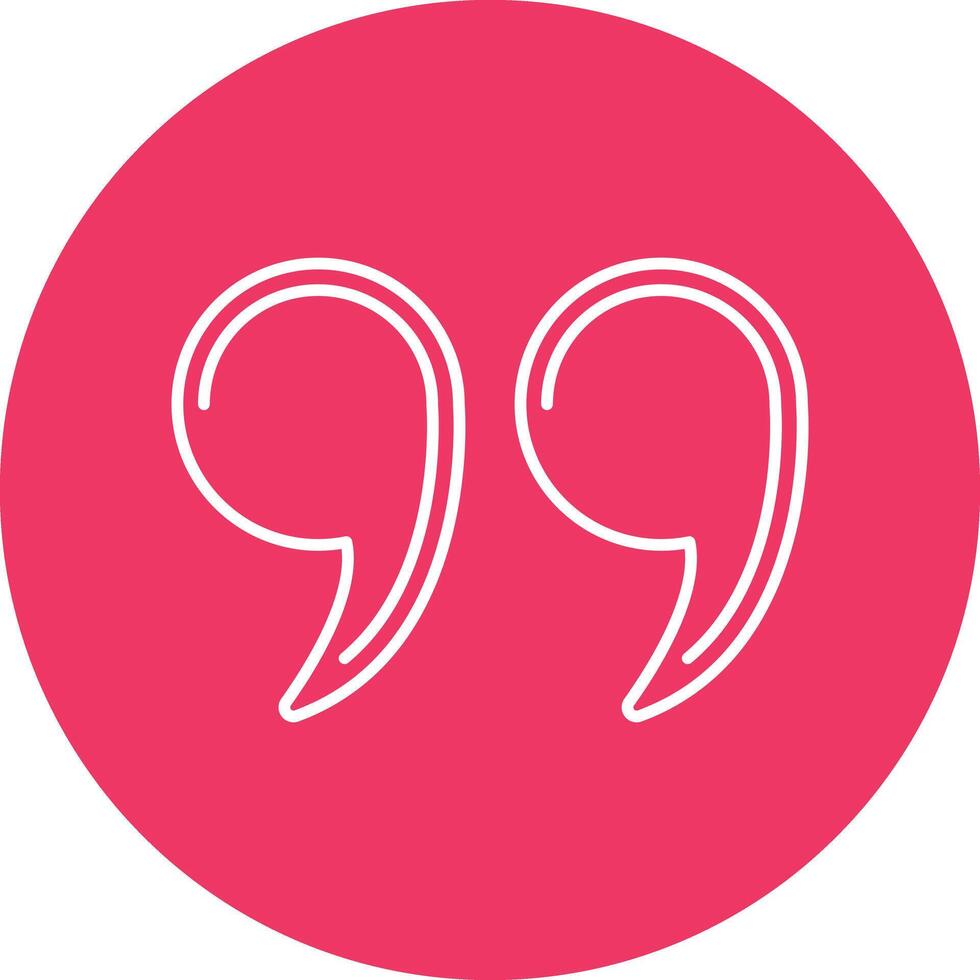 Quotation Line Icon vector