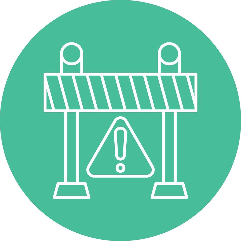 Restricted Area Line Icon vector