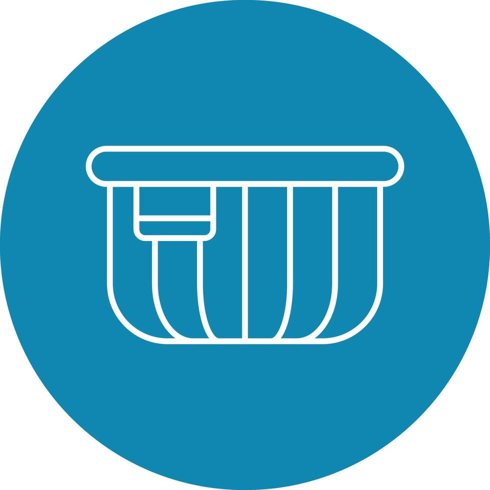Laundry Basket Line icon vector