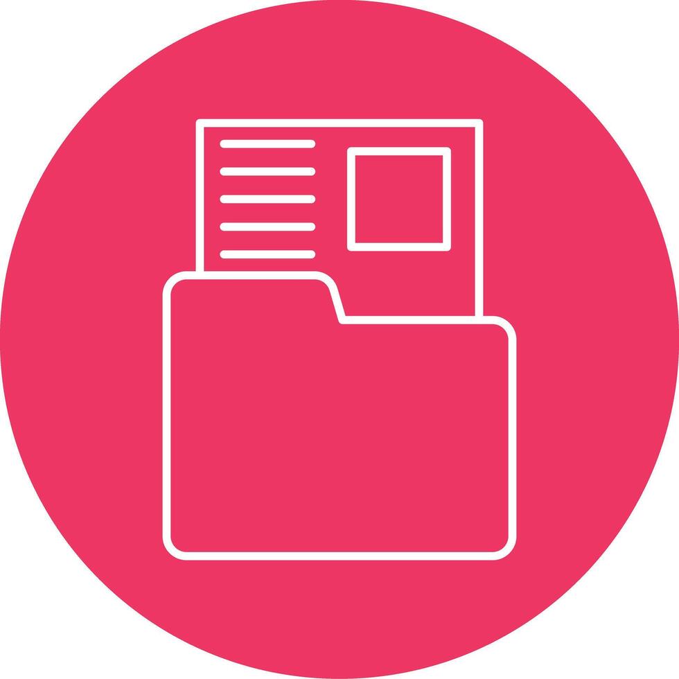 Dossier Line Icon vector