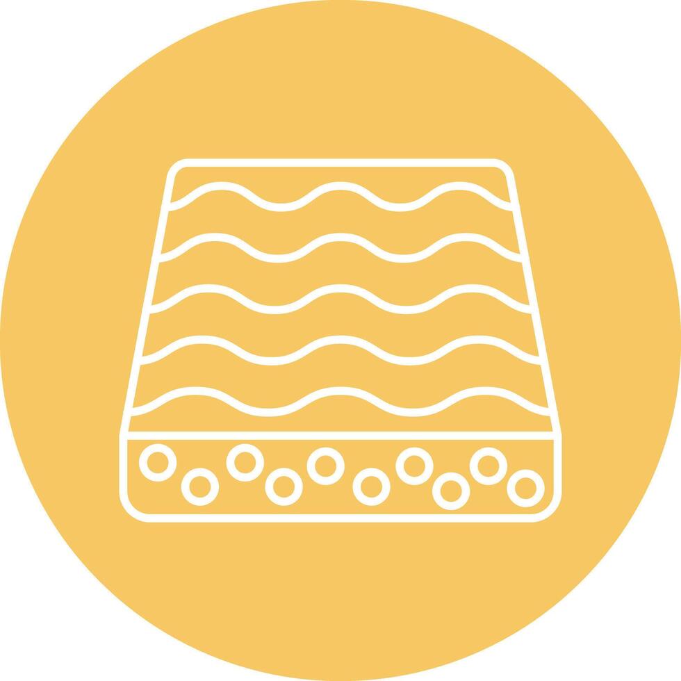 Memory Foam Line Circle Icon Design vector