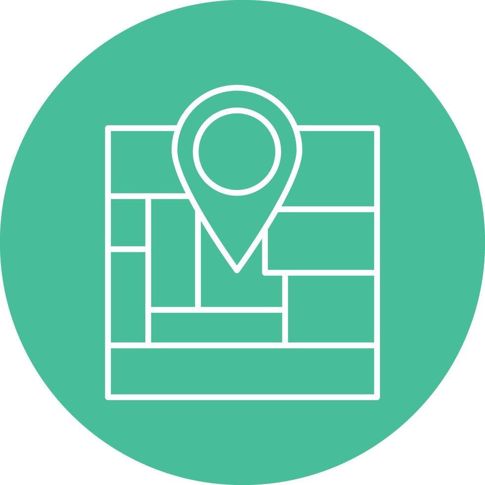 Map Location Line Icon vector