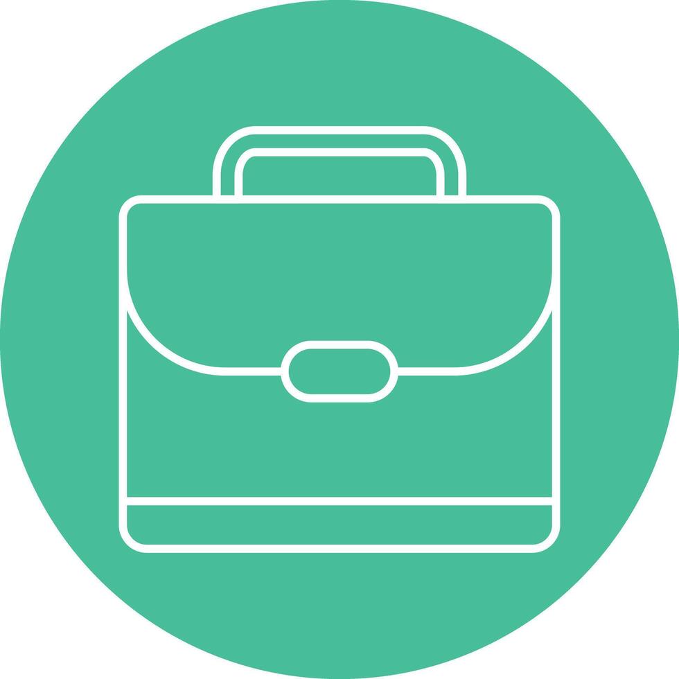 Suitcase Line Circle Icon Design vector