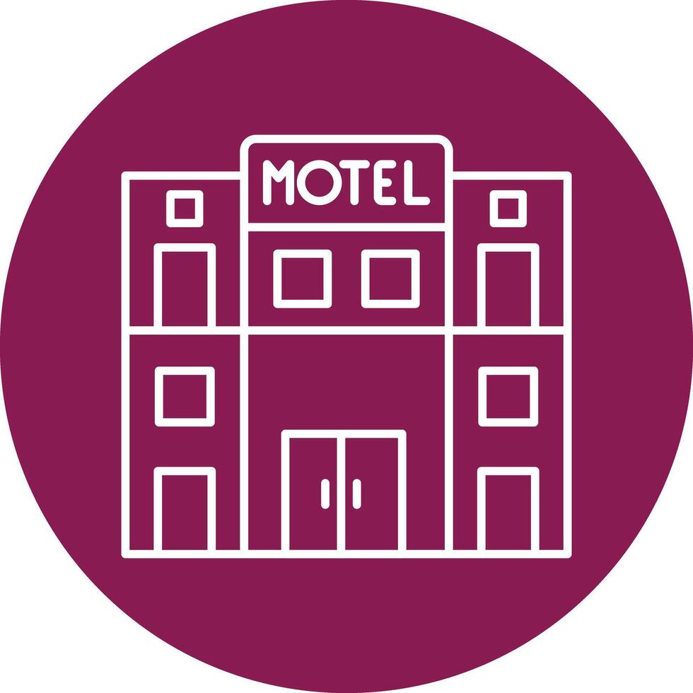 Motel Line Icon vector