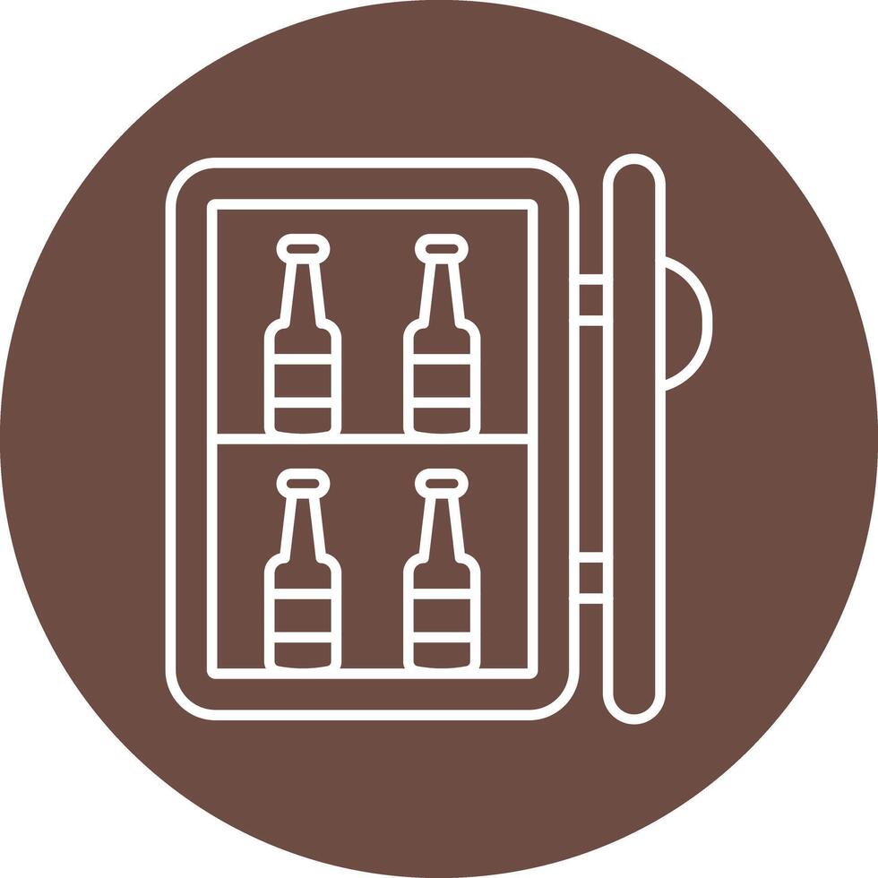 Minibar Line Icon vector