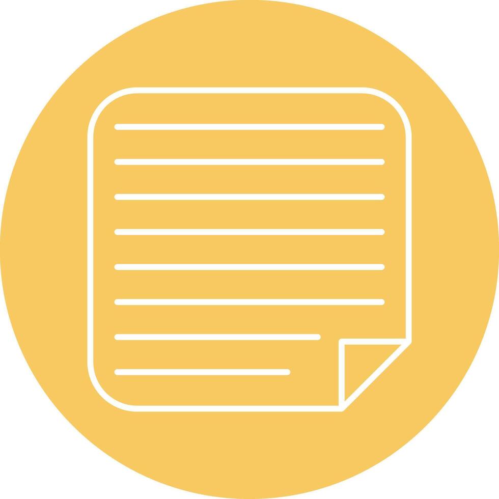 Sticky Note Line Icon vector