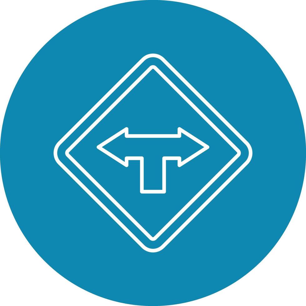 Junction Line Circle Icon Design vector