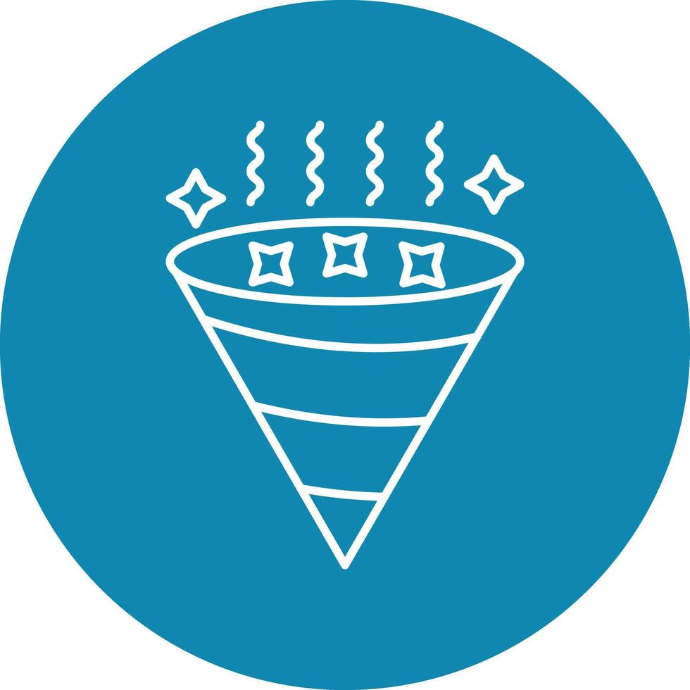 Confetti Line Circle Icon Design vector