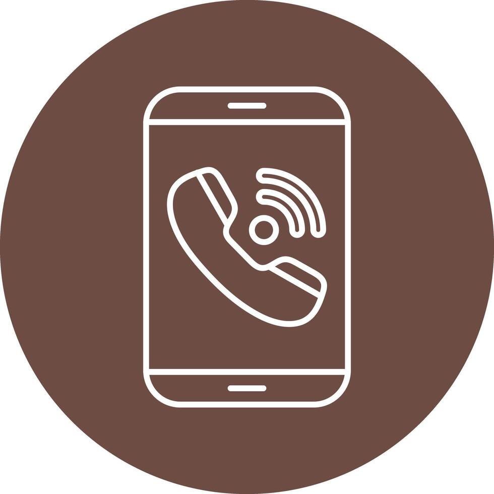 Phone Call Line Icon vector