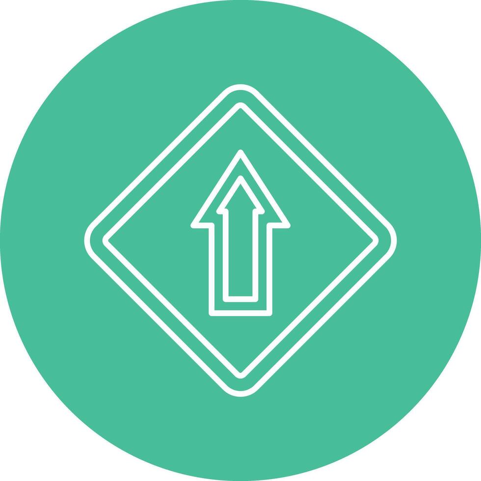 Up Line Circle Icon Design vector