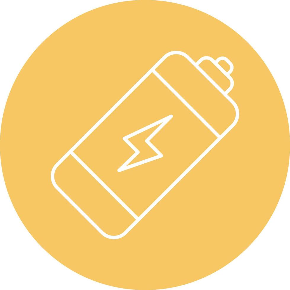 Battery Line Circle Icon Design vector