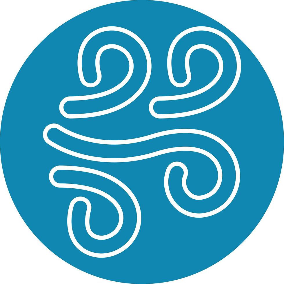 Fresh Air Line Circle Icon Design vector