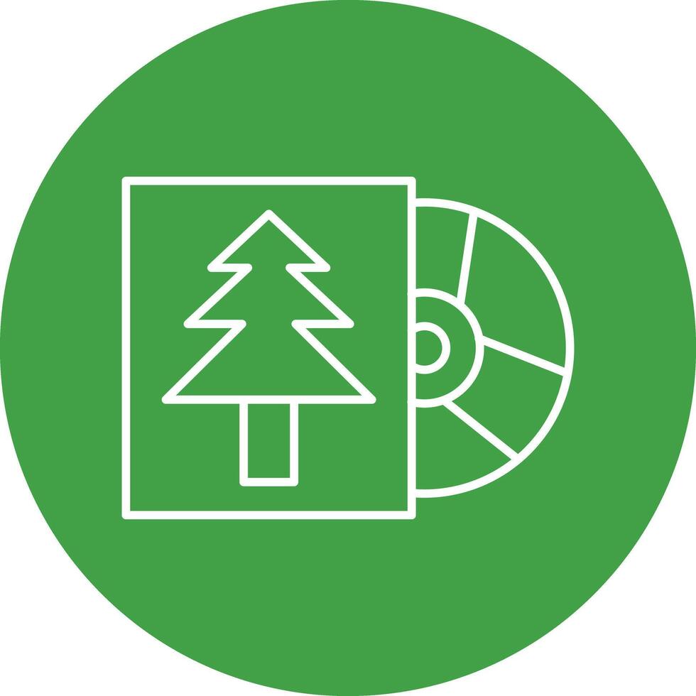Christmas Carols Line Circle Icon Design vector