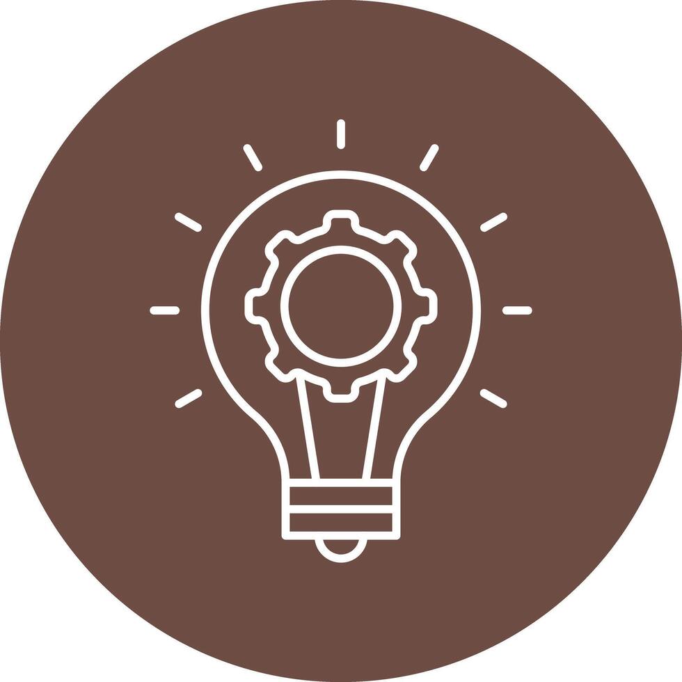 Idea Line Circle Icon Design vector