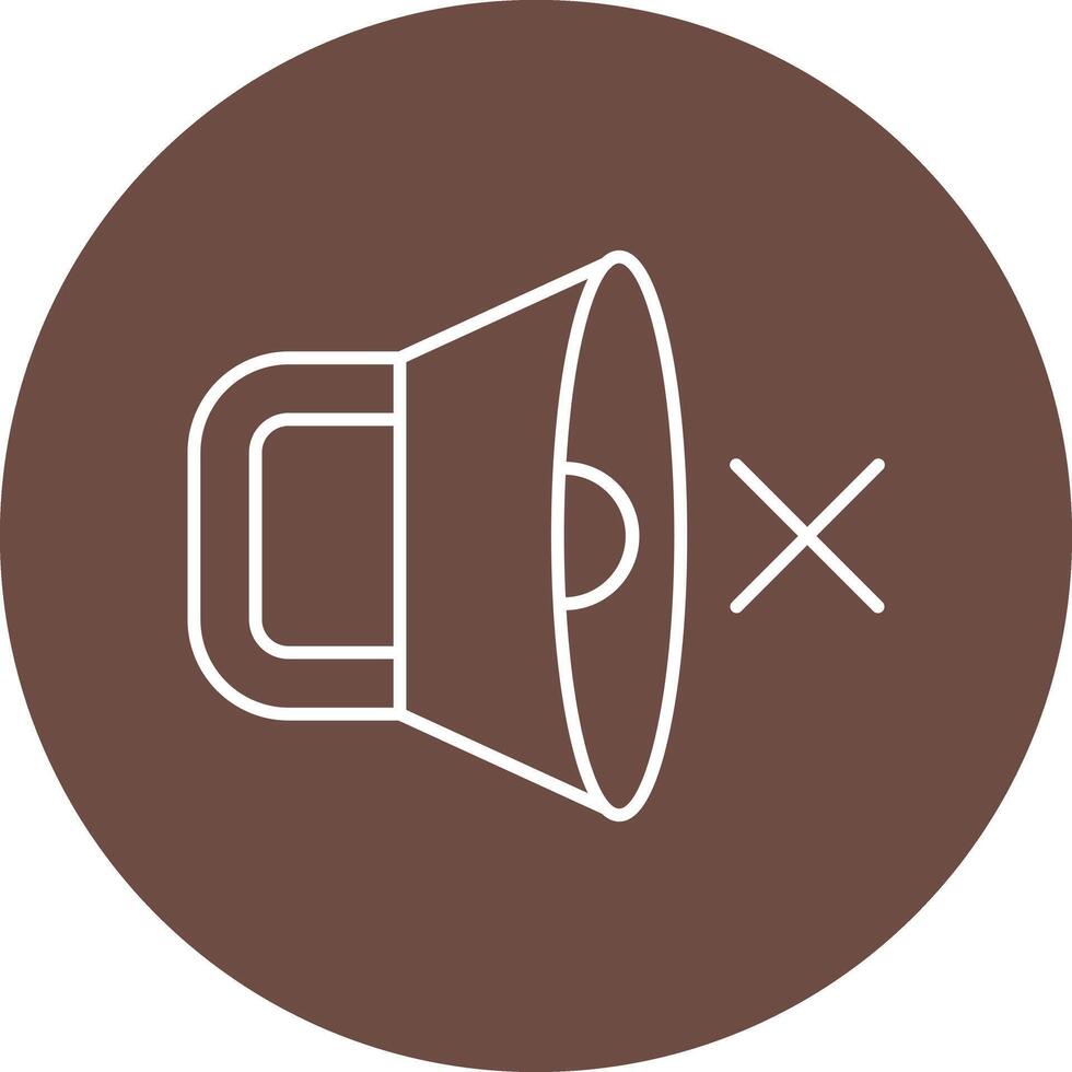 Mute Line Circle Icon Design vector