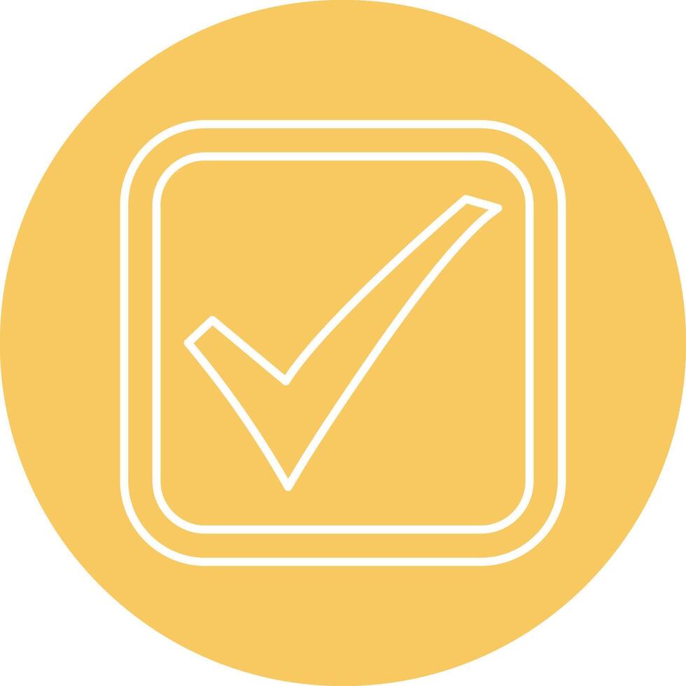 Check Sign Line Icon vector