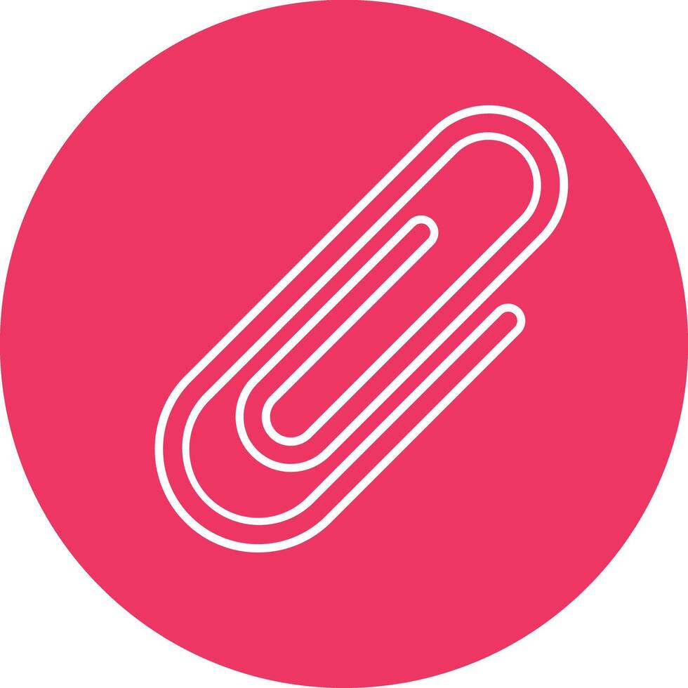 Paperclip Line Icon vector