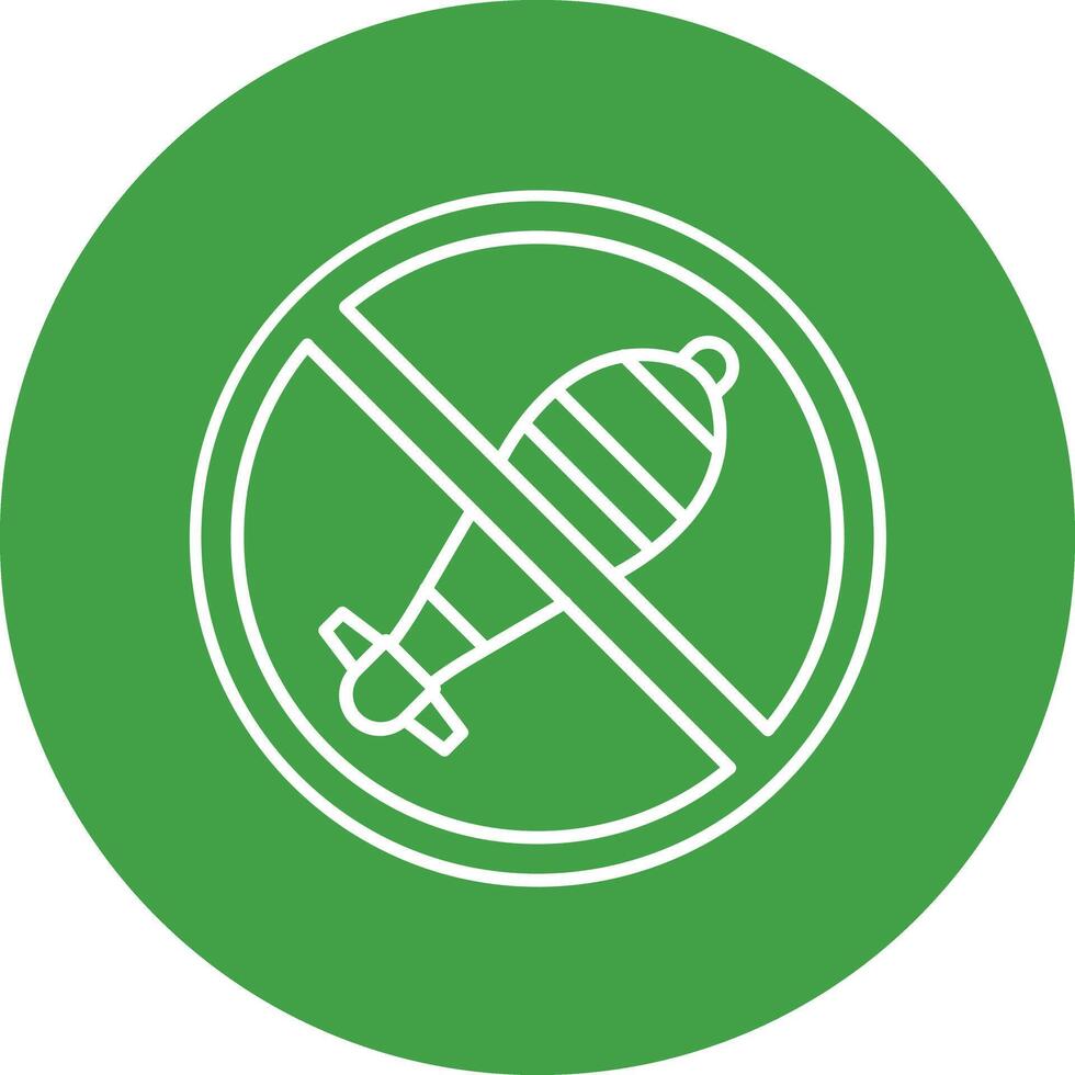 No War Line Circle Icon Design vector