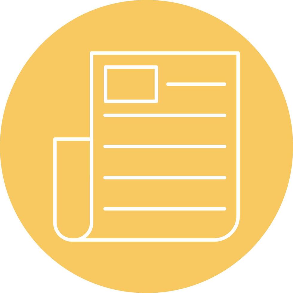 News Paper Line Icon vector