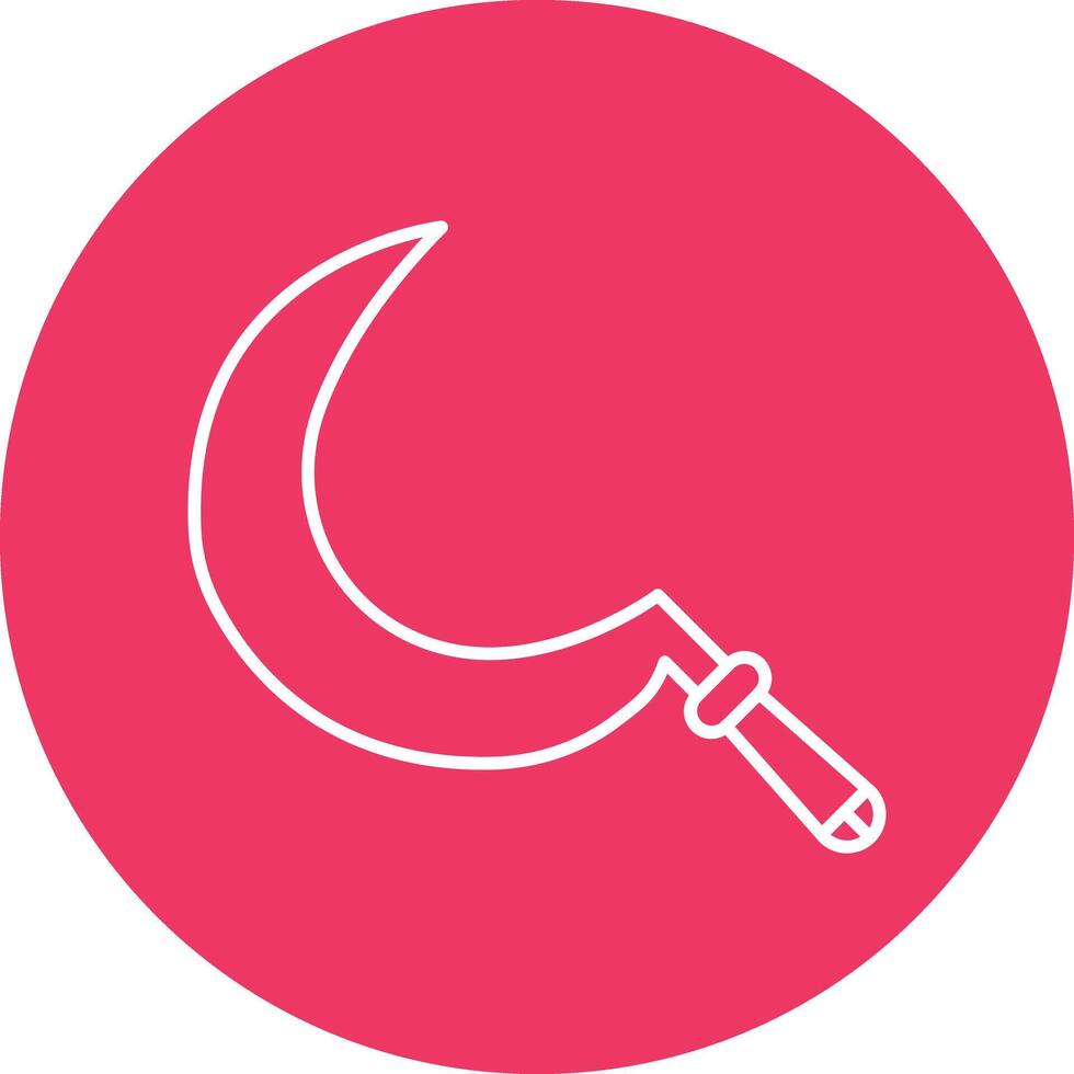 Sickle Line Circle Icon Design vector