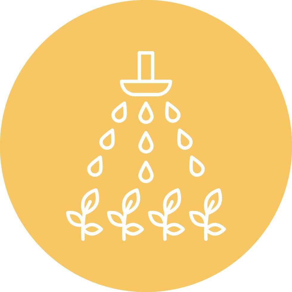 Water Spray Line Circle Icon Design vector