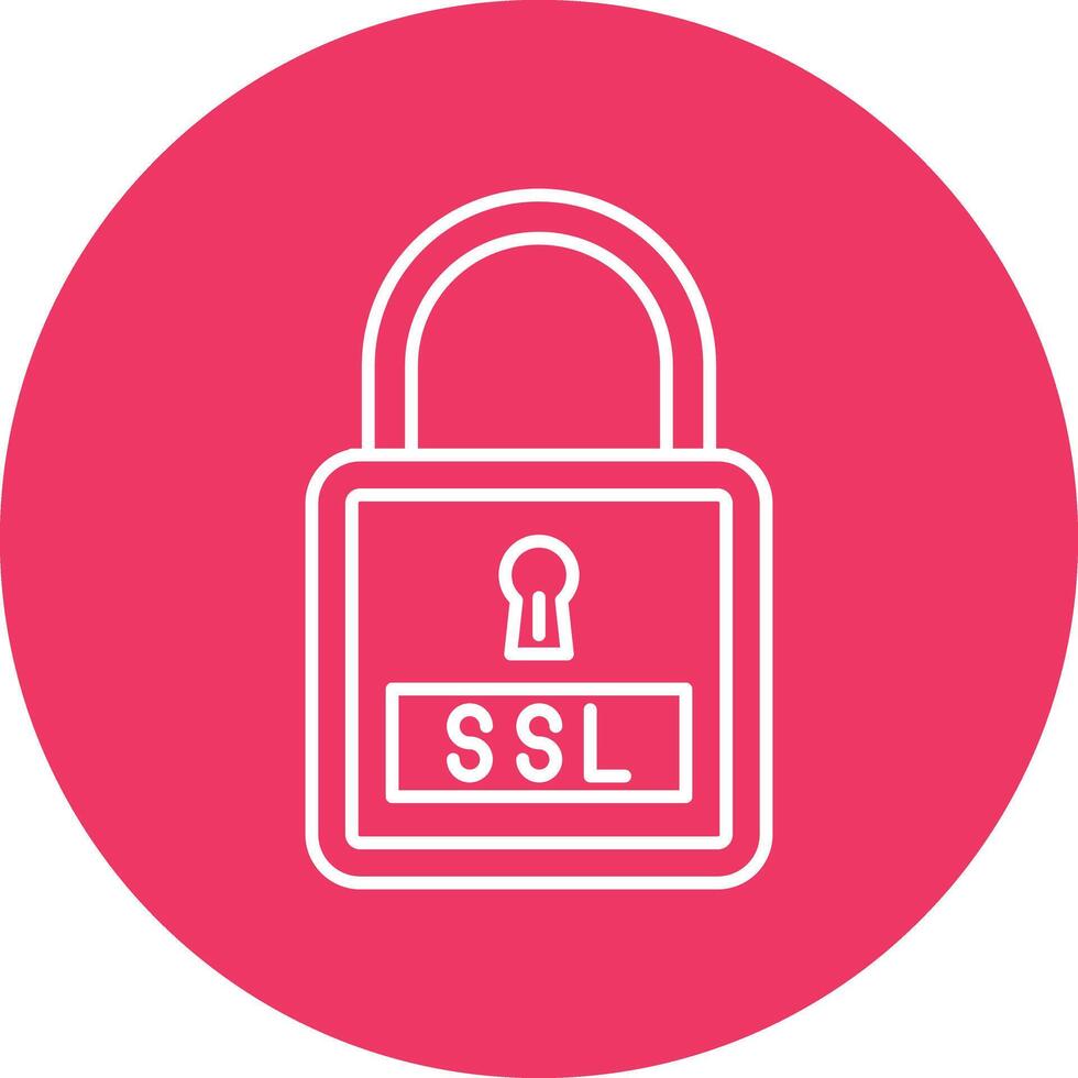 Ssl Line Circle Icon Design vector