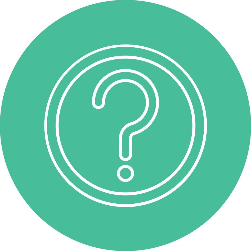 Questions Line Circle Icon Design vector